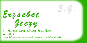 erzsebet geczy business card